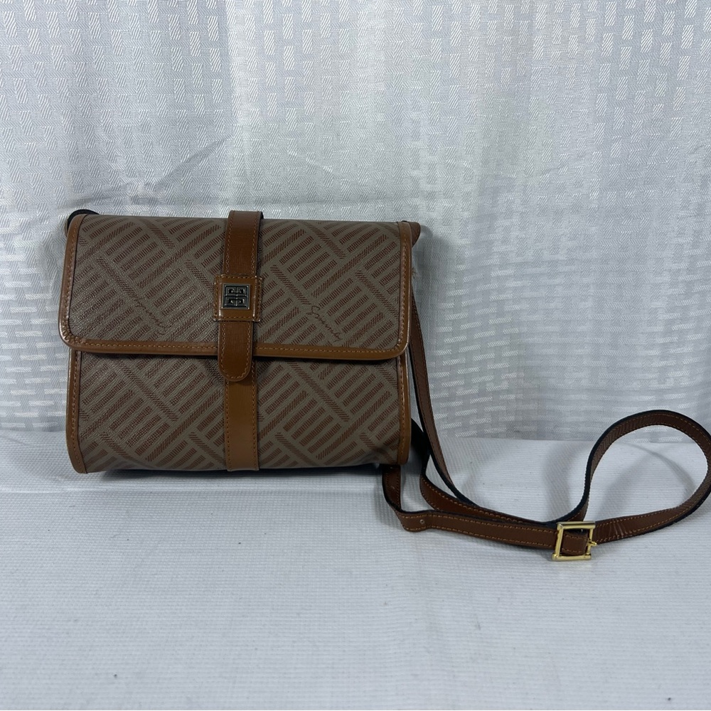 3183: Givenchy Vintage G Logo Monogram Canvas Crossbody Bag France